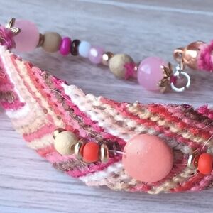 Colorful Woven Bracelet with Beads